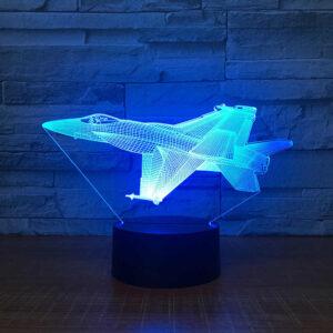 Aircraft Jet Model Airplane 3d Night Light Desk Lamp Laser Cut Acrylic Standee