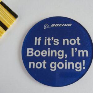 Classic Vintage Fridge Magnet Boeing Going Funny Quote with Epaulettes
