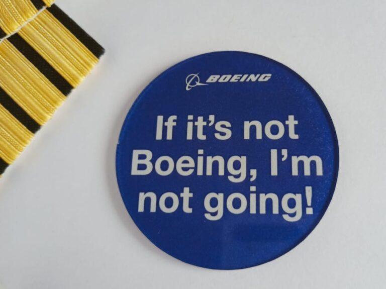 Classic Vintage Fridge Magnet Boeing Going Funny Quote with Epaulettes