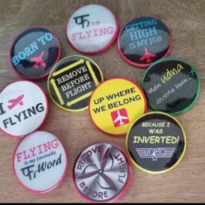 Set of 10 Pin Badges
