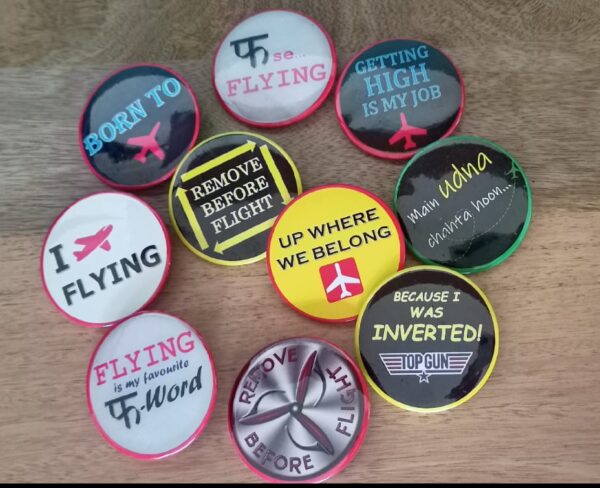 Set of 10 Pin Badges