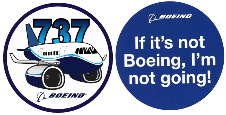 Image of Combo of Boeing Fridge Magnets Boeing-Going and B737 Cute-n-Pudgy