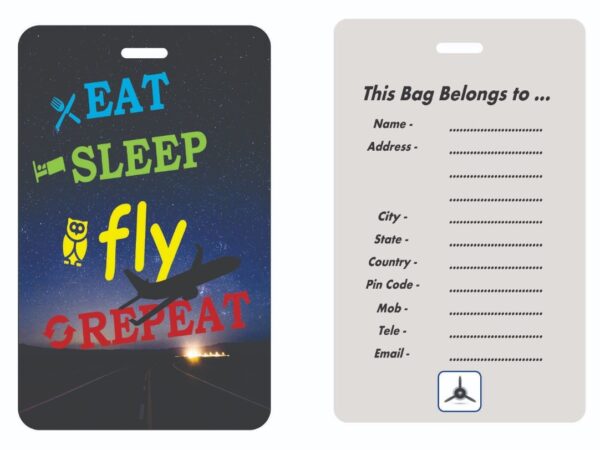 Image of Luggage Tag with back to write name address etc