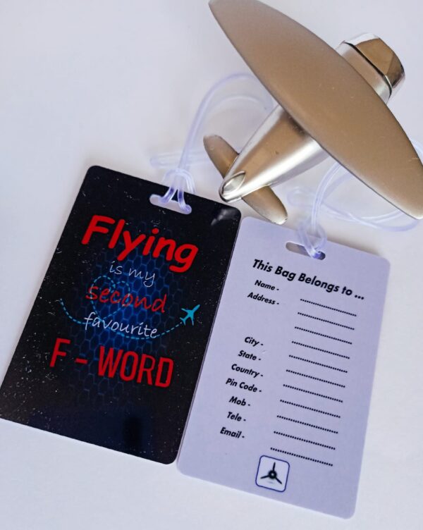 Image of Luggage Tag with the Flying is my second favourite F-Word