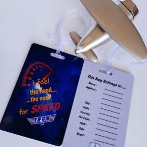Image of Luggage Tag with I feel the need, the need for speed
