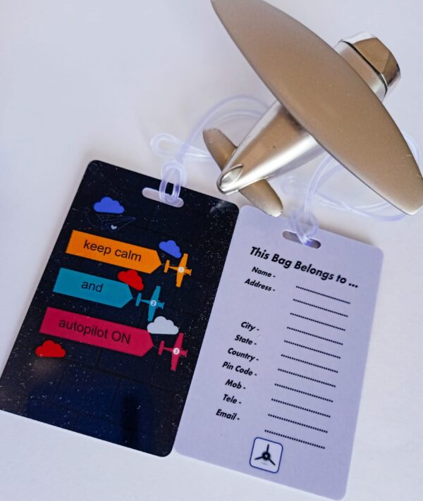 Image of Luggage Tag with Keep Calm and Autopilot On