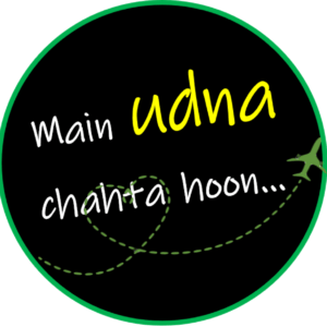 Image of Pin Badge 'Main Udna Chahta Hoon' Hindi Quote Black