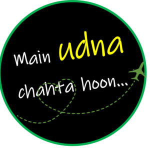 Image of Pin Badge 'Main Udna Chahta Hoon' Hindi Quote Black