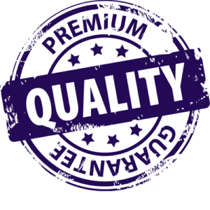 Premium Quality Guarantee Logo Blue
