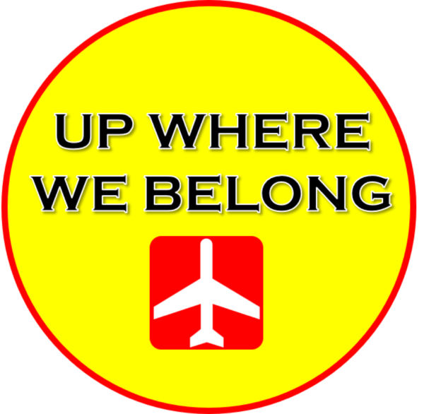 Image of Pin Badge 'Up Where We Belong' Yellow