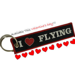 I Love Flying Cloth Key-Chain Tag Valentine's Day Launch Image