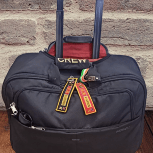 Set of 2 Key Chain Tags on Flight Bag