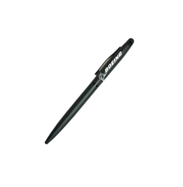 Ballpoint twist pen with Black/Grey Matt finish 0.5'' pen tip for clear sharp writing High-Quality Stylus at the top end compatible with all capacitive screens