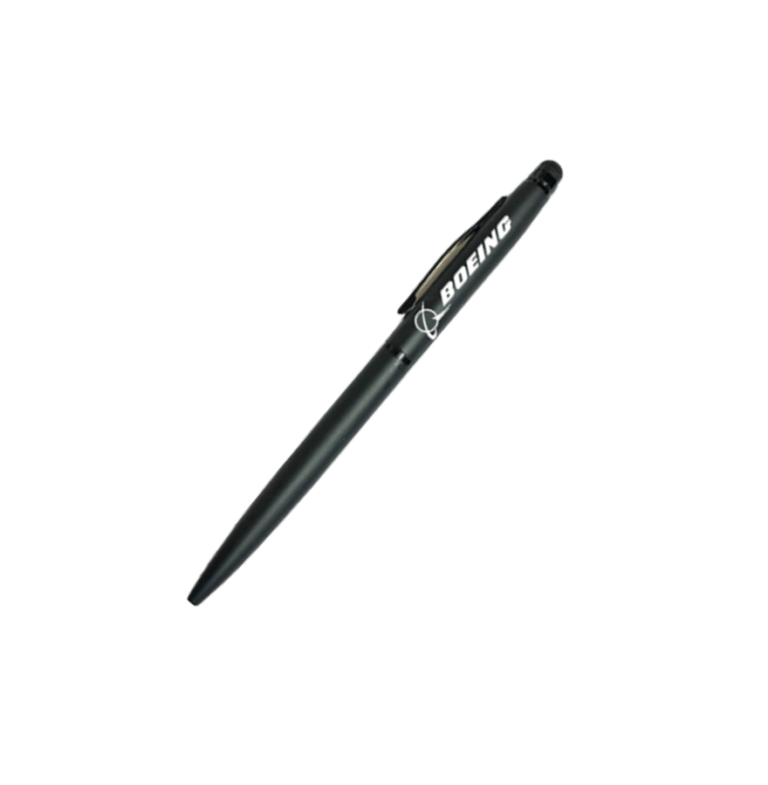 Ballpoint twist pen with Black/Grey Matt finish 0.5'' pen tip for clear sharp writing High-Quality Stylus at the top end compatible with all capacitive screens