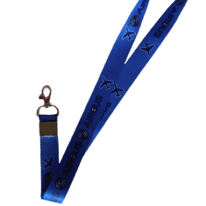 ID Card Lanyard with 'Airbus' Branding Blue
