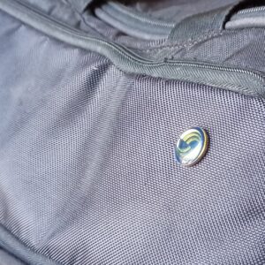 Airbus Brand Lapelpin Silver Blue on Black Bag